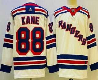 Men%27s New York Rangers #88 Patrick Kane White Authentic Jersey